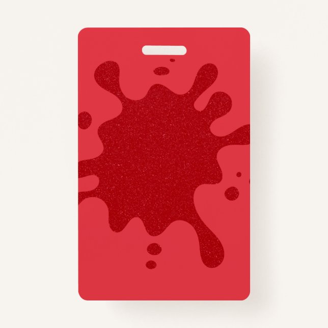 Tropfen-ID-Abzeichen - Tomato Red Custom Ausweis (Vorderseite)