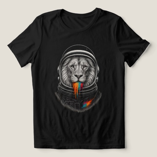 Tropfen kosmischer Löwe Tri-Blend Shirt (Design Vorderseite)