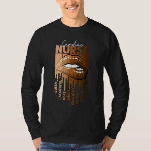 Tropfen Lippen nach dem schwarzen Herz-Nurse König T-Shirt