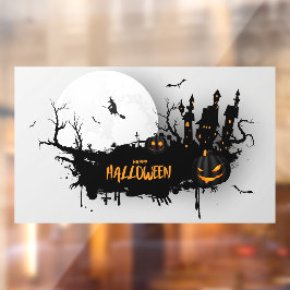 Tropfen Paint Halloween Spuk Szene Fensteraufkleber