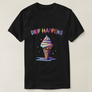 Tropfen passiert - Schmelzen der farbenfrohen Eisc T-Shirt
