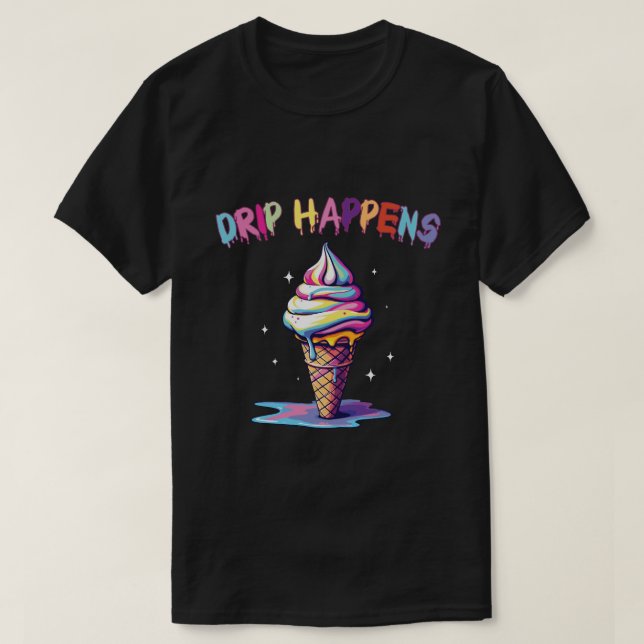Tropfen passiert - Schmelzen der farbenfrohen Eisc T-Shirt (Design vorne)
