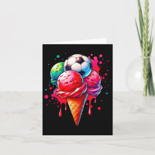 Tropfen Soccer Ice Creme Aquarell mit Sprinkl Karte