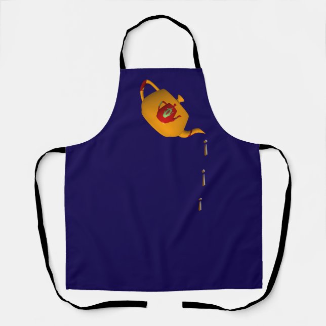 Tropfen Tropfen Double Teapot Dr. Blue Koch Server Schürze (Vorderseite)