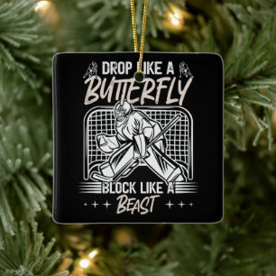 Tropfen wie ein Schmetterlingsblock wie ein Bestie Keramikornament