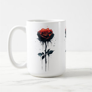 Tropfende Blutsrose: Gothic Floral Kunst Kaffeetasse