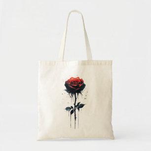 Tropfende Blutsrose: Gothic Floral Kunst Tragetasche