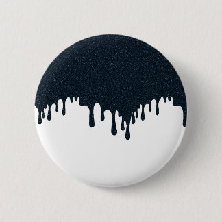 Tropfende Custom-Tinte-Taste – Holzkohle auf Weiß Button