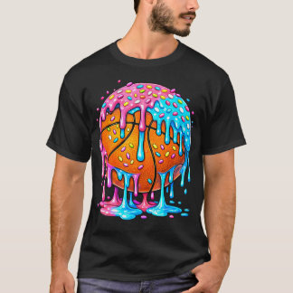 Tropfende Eiscreme-Basketball T-Shirt