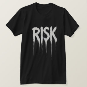 Tropfende Farbe RISK Grunge-Typografie Streetwear T-Shirt