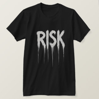 Tropfende Farbe RISK Grunge-Typografie Streetwear T-Shirt