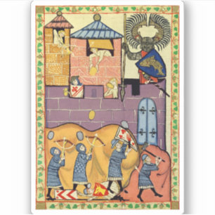 Tropfende Felsen, Codex Manesse aus dem 14. Jahrhu Aufkleber