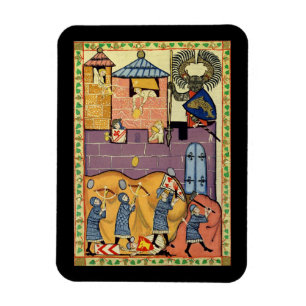 Tropfende Felsen, Codex Manesse aus dem 14. Jahrhu Magnet