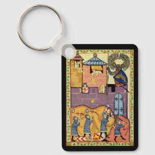 Tropfende Felsen, Codex Manesse aus dem 14. Jahrhu Schlüsselanhänger