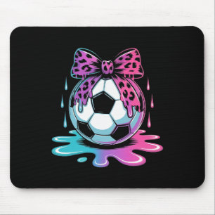 Tropfende Fußball Coquette Schleife Leopard Fußbal Mousepad