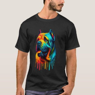 Tropfende Kunst Cane Corso Italienische Dogge T-Shirt
