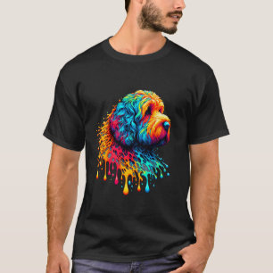 Tropfende Kunst Portugiesischer Wasserhund Portie T-Shirt