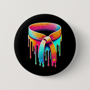 Tropfende Malerei Gürtel Judo Karate Taekwondo Jiu Button