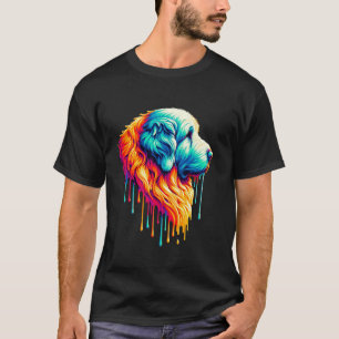 Tropfende Malerei Kunst Alter Englischer Schäferhu T-Shirt