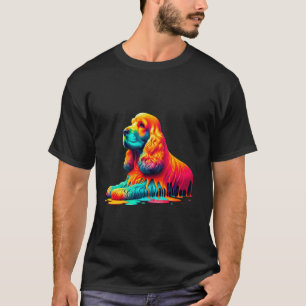 Tropfende Malerei Kunst Englischer Cocker Spaniel T-Shirt