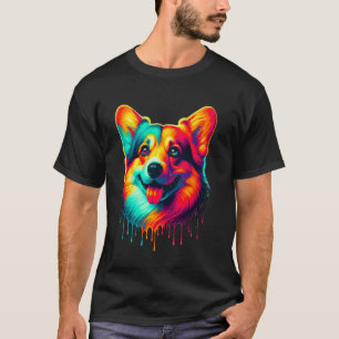Tropfende Malerei Kunst Pembroke Welsh Corgi Corgi T-Shirt