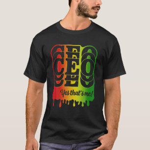 Tropfender CEO Schwarze Macht Junenth Afrikanische T-Shirt