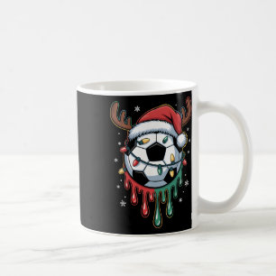 Tropfender Fußball Ll Weihnachtsmann-Mütze Feierta Kaffeetasse