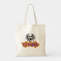 Tropfender Halloween-Totebeutel Oktober Skull