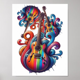 Tropfender Holz-Wandkunst Poster