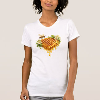 Tropfender Honig Herz T-Shirt