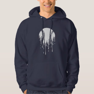 Tropfendes Baseball-Design für kühne Sportfans Hoodie