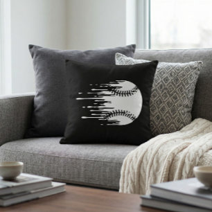 Tropfendes Baseball-Design für kühne Sportfans Kissen