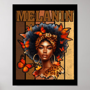 Tropfendes Melanin-Shirt Frauen Afrikanische Schwa Poster