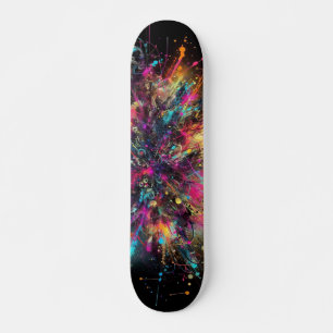 Tropfendes Neonfarbmuster Skateboard