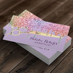 Tropfens Stylist Unicorn Beauty Salon Lavender Visitenkarte