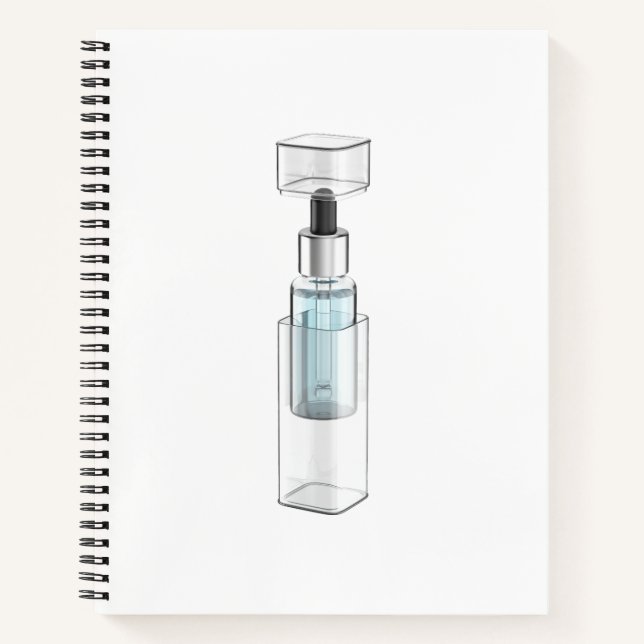 Tropferflasche mit Pipette Notizbuch (Vorderseite)