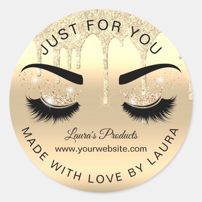 Tropffolle Kronenschminken, hergestellt aus Runder Aufkleber (Vorderseite)