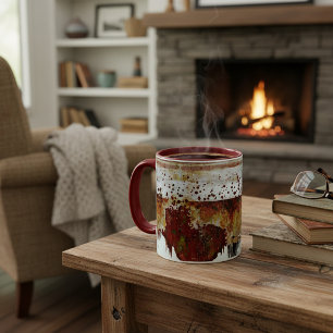 Tropfmalerei Steingut-Look Tasse