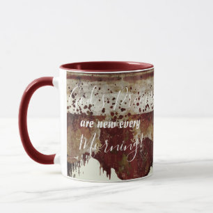 Tropfmalerei-Steingut-Look-Tasse mit Versprechen Tasse