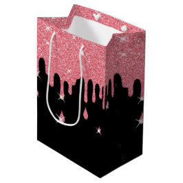 Tropfrosa Glitzer-Effekt & Glitzern Girly Mittlere Geschenktüte