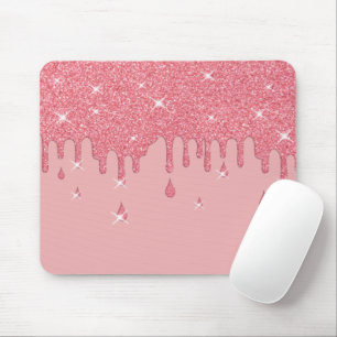 Tropfrosa Glitzer-Effekt und Glitzern Mousepad