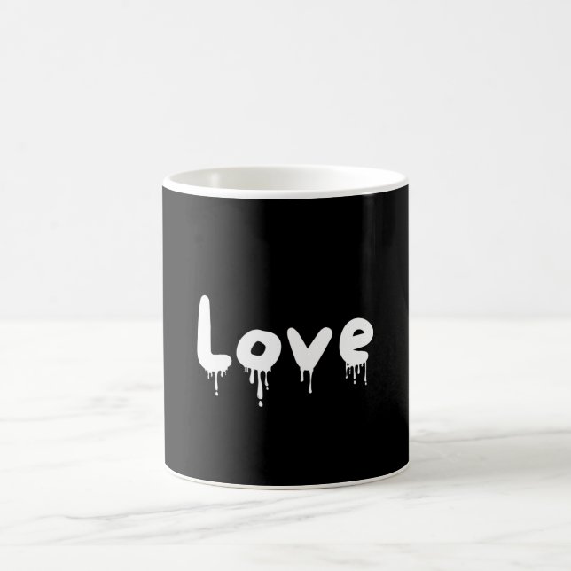 Tropfweiß Liebe Kaffeetasse (Mittel)