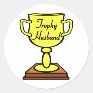 Trophäe-Ehemann Runder Aufkleber
