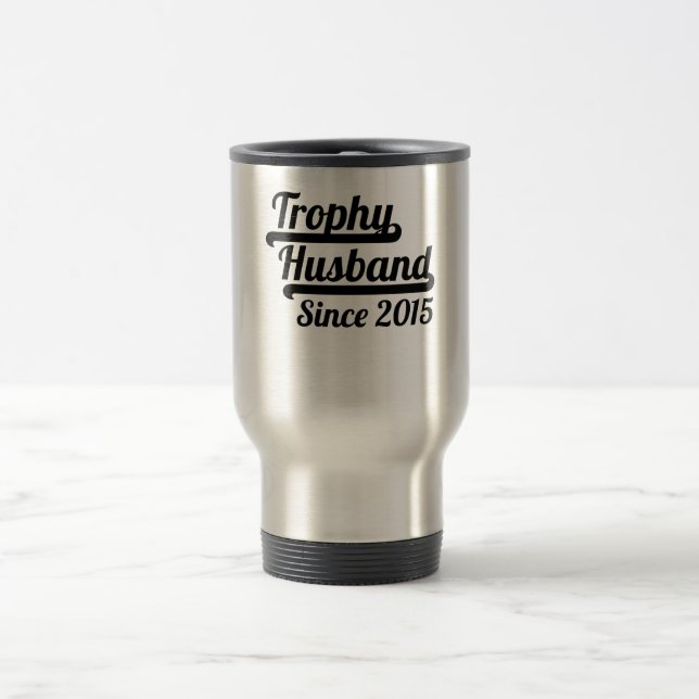 Trophäe-Ehemann seit 2015 Reisebecher (Mittel)
