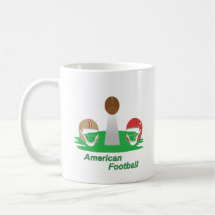 Trophäe mit amerikanischen Fußballhelmen Kaffeetasse