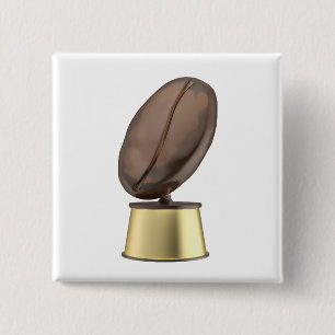 Trophäe mit Kaffeebohne Button