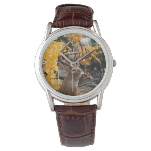 Trophäe-Rotwild Armbanduhr (Vorderseite)