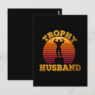 Trophäen-Ehemann Postkarte