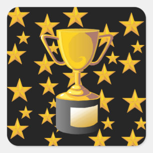 TROPHIES QUADRATISCHER AUFKLEBER
