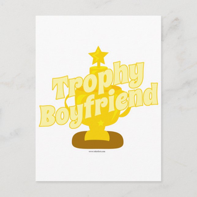 Trophy Boyfriend Liebe Mein Mann Postkarte (Vorderseite)